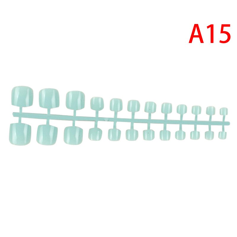 24 stuks kunstmatige snoepnagels garnalenpoeder sticker natuurlijke acryl franse valse teennagels tips kunstdecoratie teennagels valse nagels