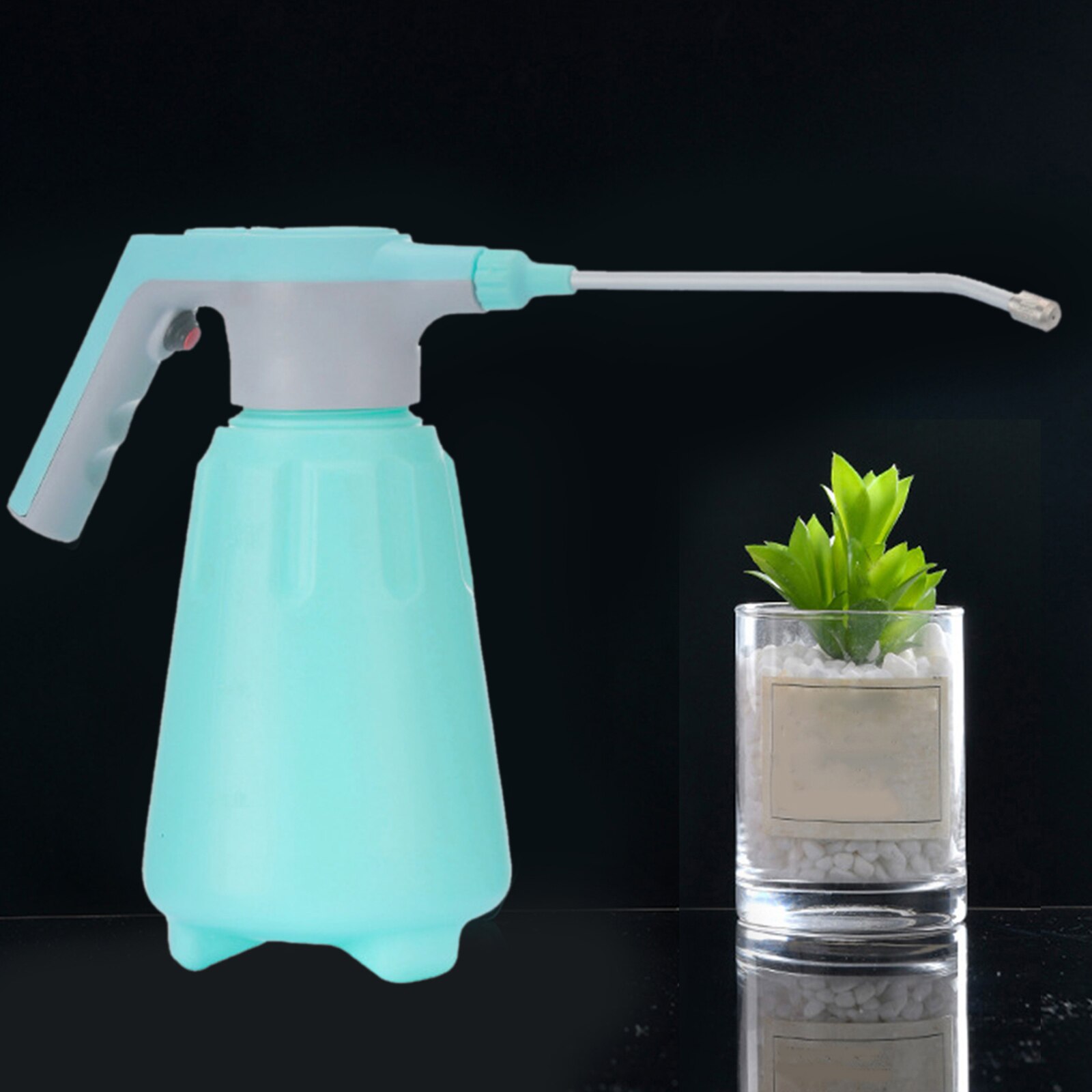 Pulvérisateur électrique automatique de jardin, brumisateur de plantes, 1,5 l, longue bouche, chargement USB: Green
