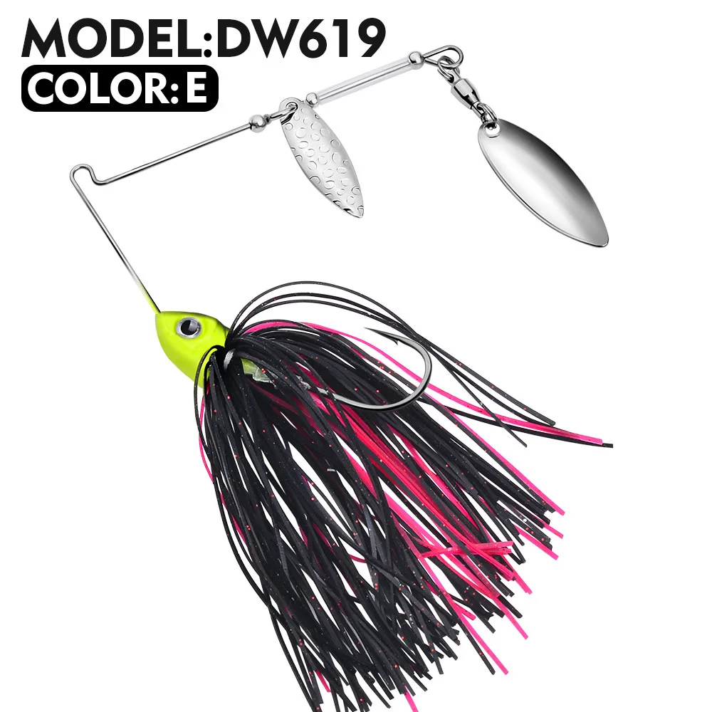 1pc 10g 14g buzzbait isca de pesca lantejoulas isca giratória fio isca weedless spinnerbait wobbler para baixo pique walleye peixe: 120MM / Laranja