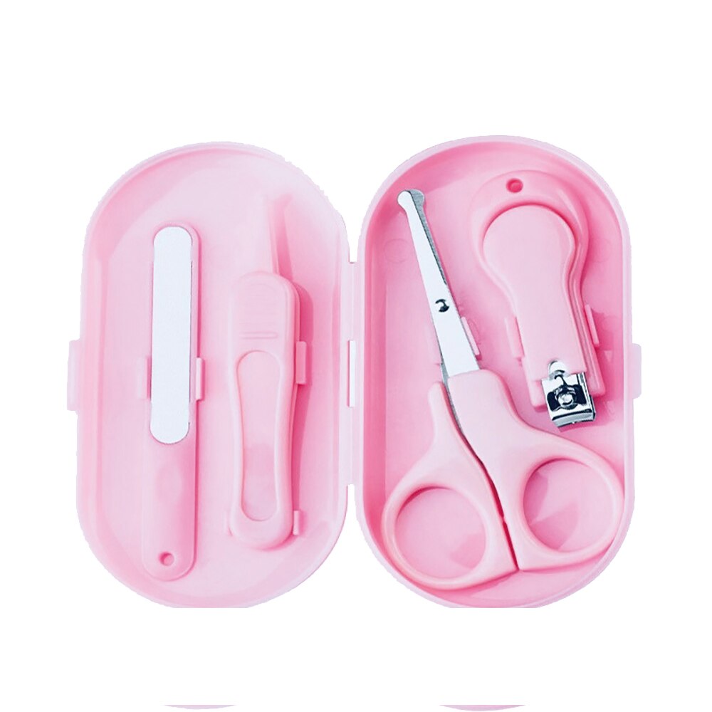 4Stck Kleinkind Baby Nagel Haarschneidemaschine Schere Sicher Cutter Werkzeuge freundlicher Neugeborene freundlicher Neugeborenen Kindisch Baby Bausatz Artikel Nagel Trimmer Cutter: Rosa