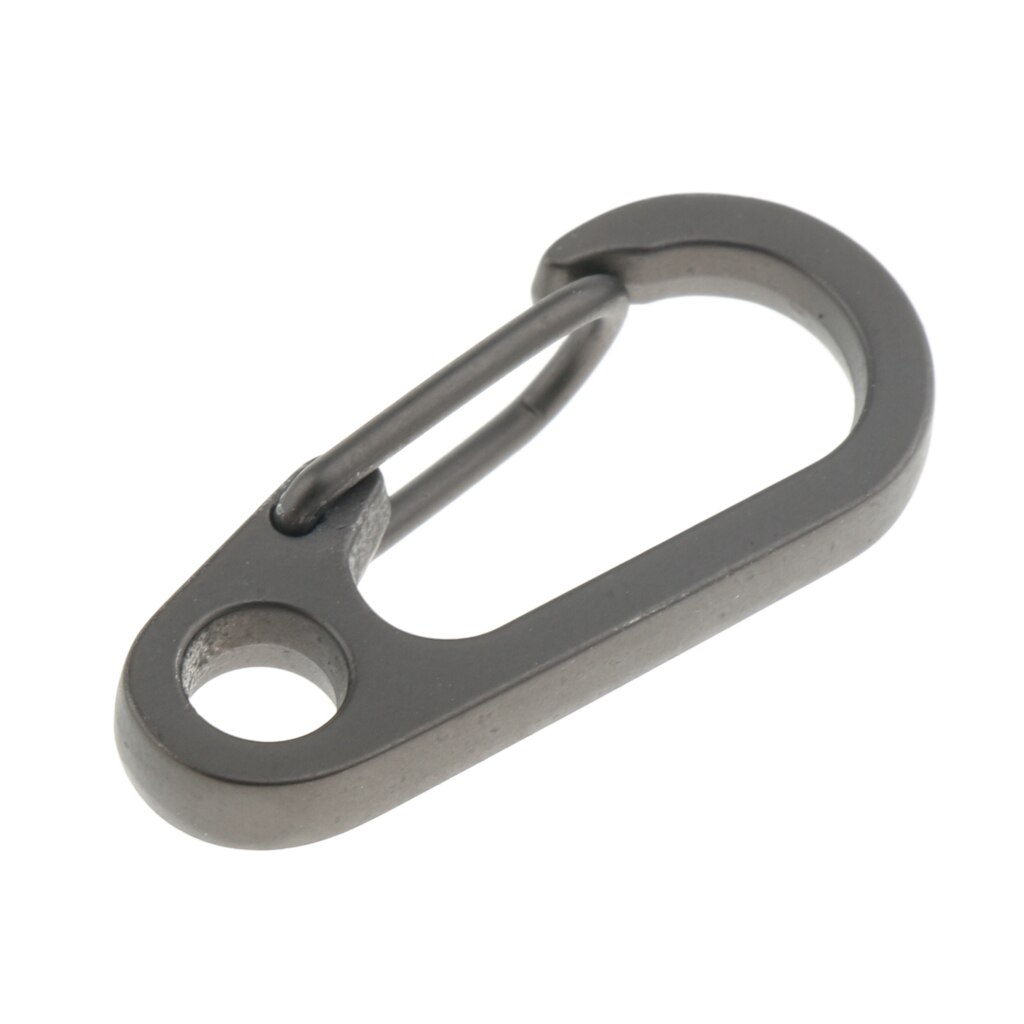 10Pcs Mini Snap Spring Clip Hook Carabiners Outdoor Camping Tool Keychain Gray, Strong and Durable