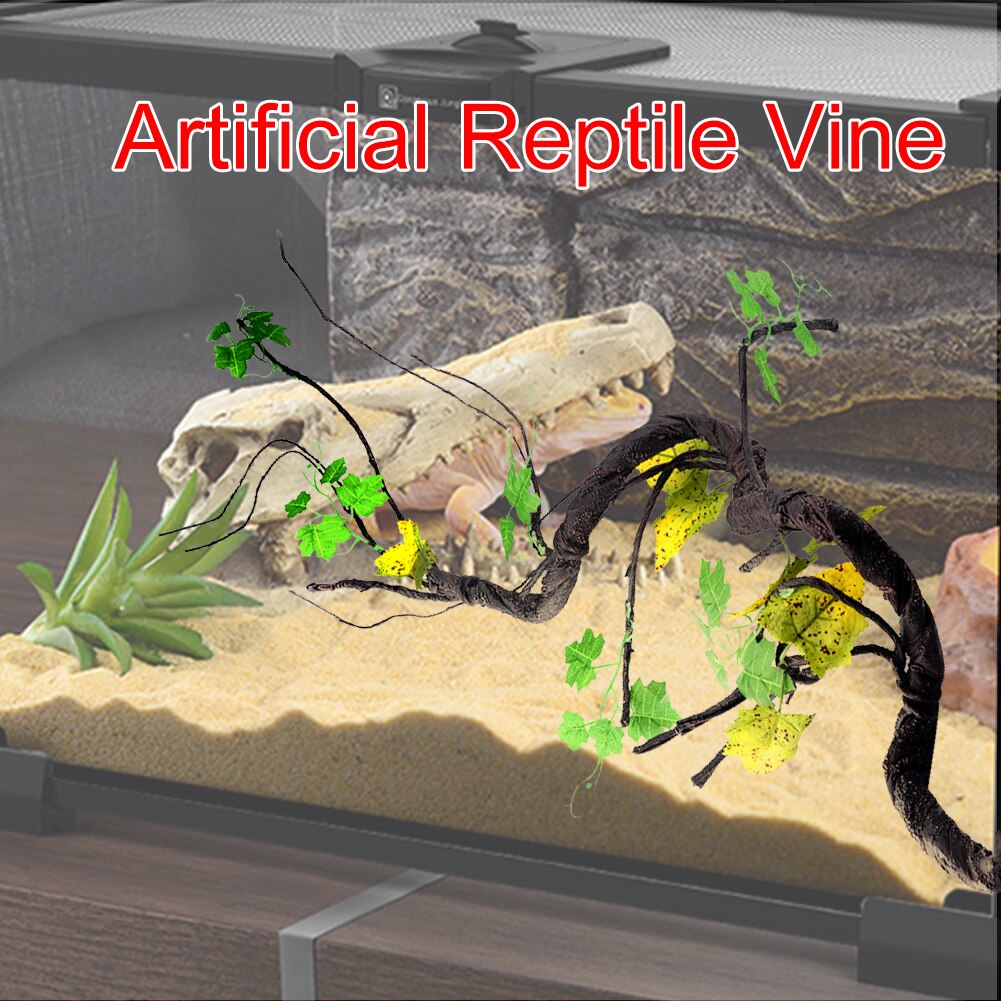 Jaula de camaleón para decoración del hogar, serpientes, animales pequeños, lagarto, escalada, reptil Artificial, vid, Terrario de araña, suministros para mascotas