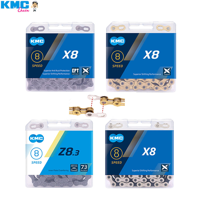 KMC-cadena de 8 velocidades para bicicleta de montaña X8 X8EPT X8PL Z8.3, Conector de cadena para bicicleta de carretera CL573R, accesorios para bicicleta con piezas de enlace rápido