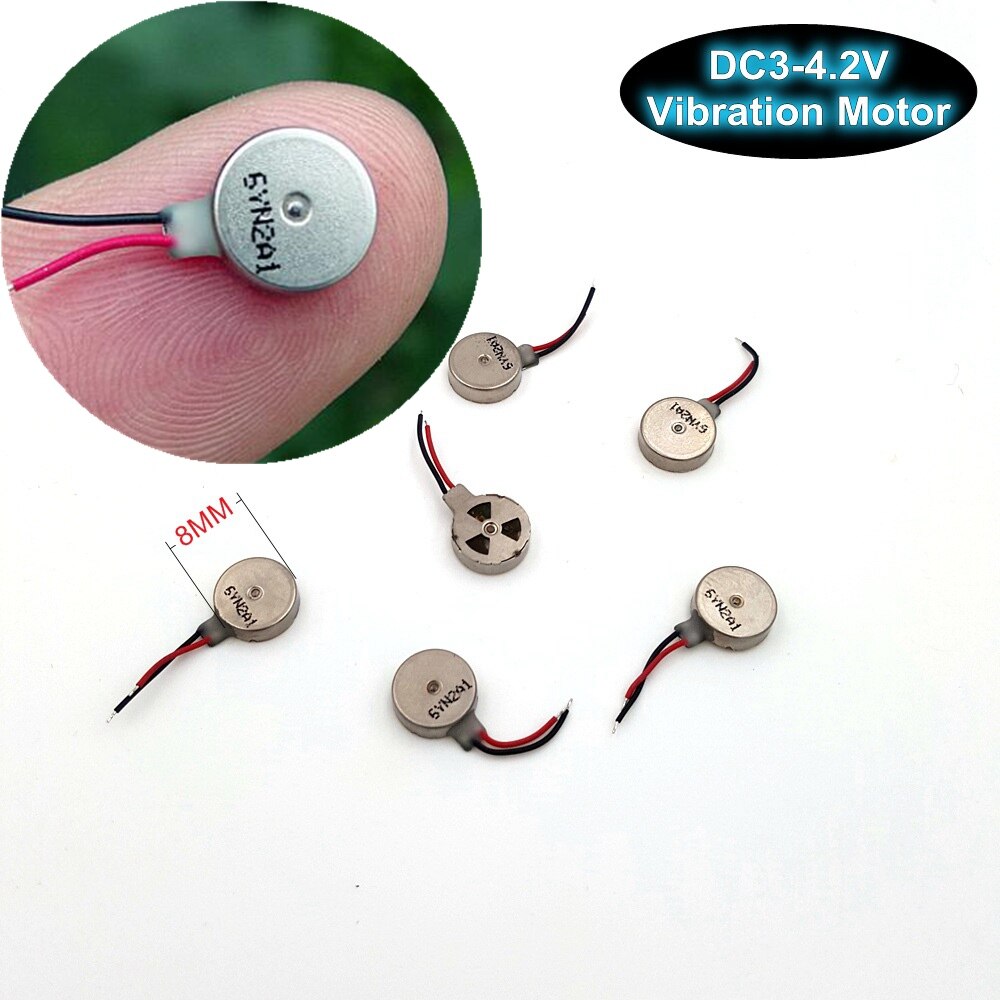 5 PC Sport Smartwatch Knop Borstelloze Vibrerende motor DC 3 V 3.7 V Micro 8mm Trillingen Motor
