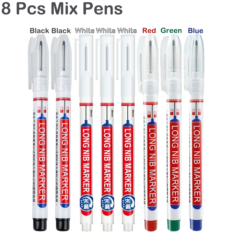 20 mm tiefes See, langer Spitzenkopf, Permanentmarker, Mehrzweck-Perforationsstift aus Metall, wasserdichte Badezimmer-Holzbearbeitungsdekoration: dunkel khaki