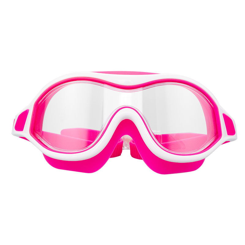 Professionele Zwembril Volwassen Groot Frame Antisluier Siliconen Bril Electroplated Lenzen: Rood