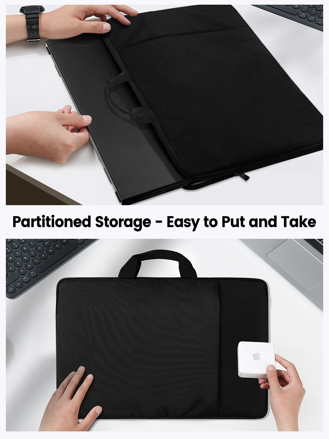 UPERFECT - Funda para portátil de 24 pulgadas, funda de transporte para monitor, compatible con iMac, pantallas LCD, bolsa de viaje para almacenamiento de ordenador de escritorio con bolsillo para accesorios