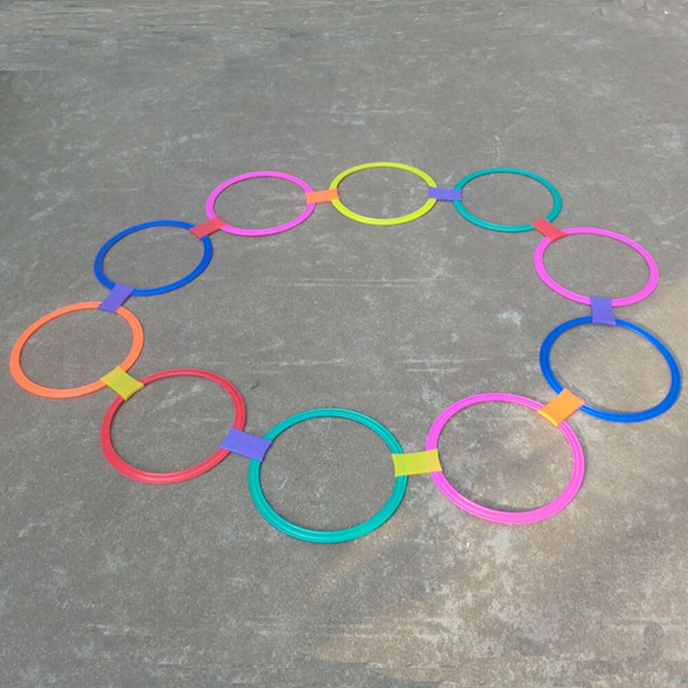 Outdoor Kids Funny Fysieke Training Sport Speelgoed Rooster Jump Ring Set Game Met 10 Hoops 10 Connectors Voor Park Spelen jongens Meisjes