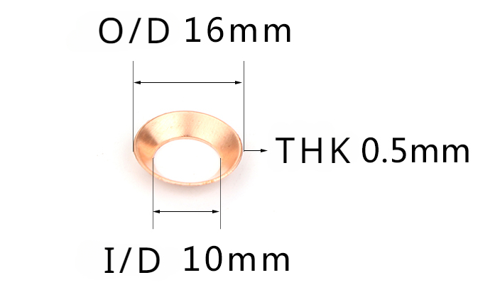 1/4" 3/8" 1/2" 5/8" 3/4" 7/8" Inch Flare End Cap Open seal Washer For Air Coniditoner Fitting: Navy Blue / OD 8xID 7mm
