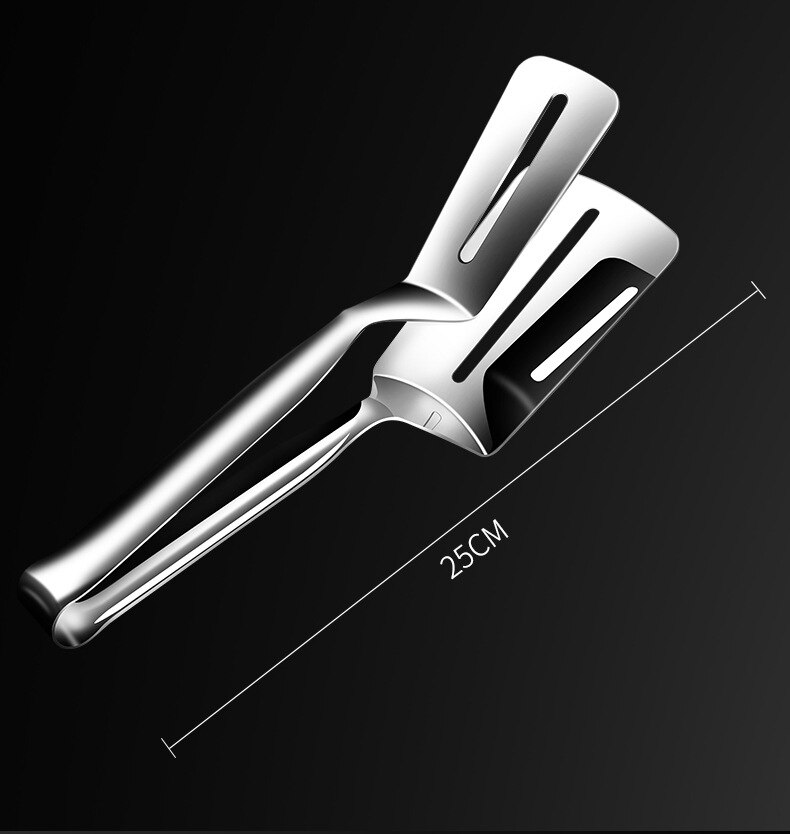 Stekt fisketang i rustfritt stål biff steketang multifunksjon grillmat tang pannekake tang