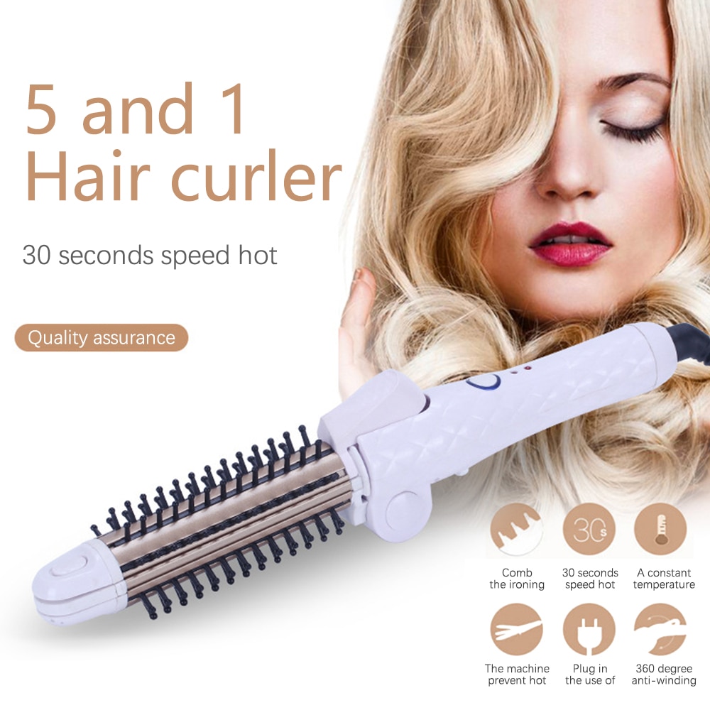 Hair Curlers Hair Styling Tool Curling Iron Electric Corrugation For Hairs Curler Foldable Wave Straight Double Use