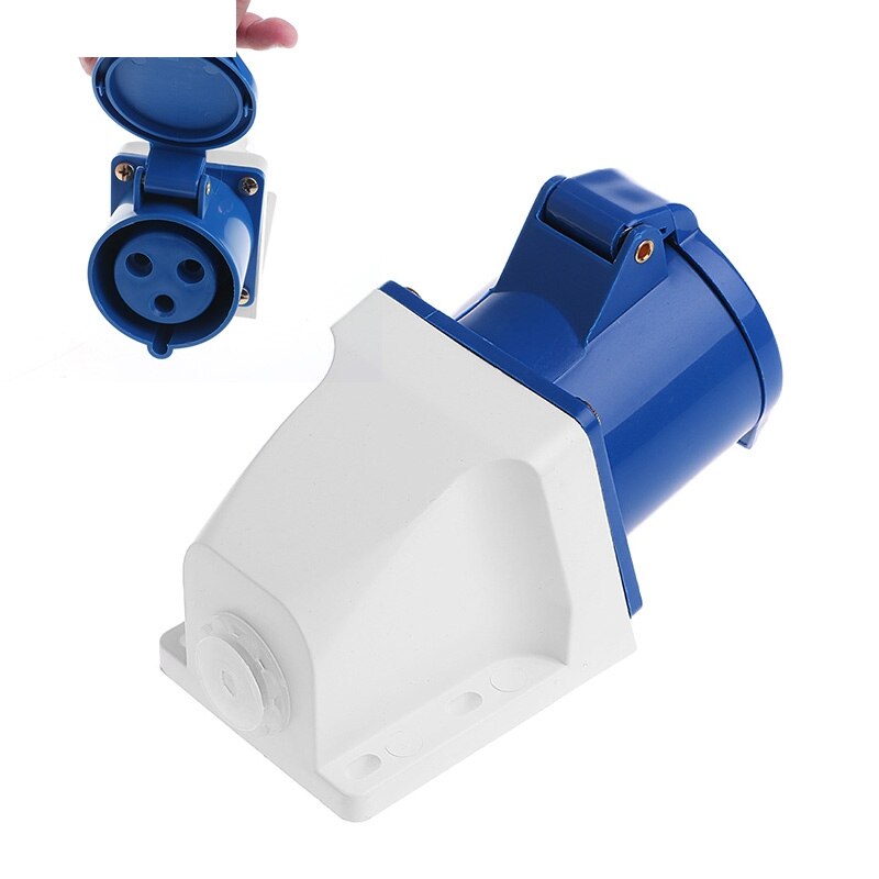 1Pc 32 Amp 3pin Industrial Socket 220V-250Volt Weatherproof IP44 Waterproof 2P+E 32A
