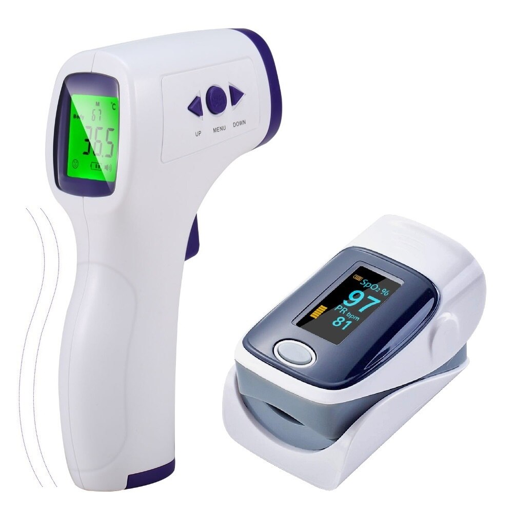 Monitor per la salute della famiglia portatili Set pressione sanguigna ossigeno nel sangue monitoraggio della temperatura frontale nebulizzatore per bambini: 2pcs
