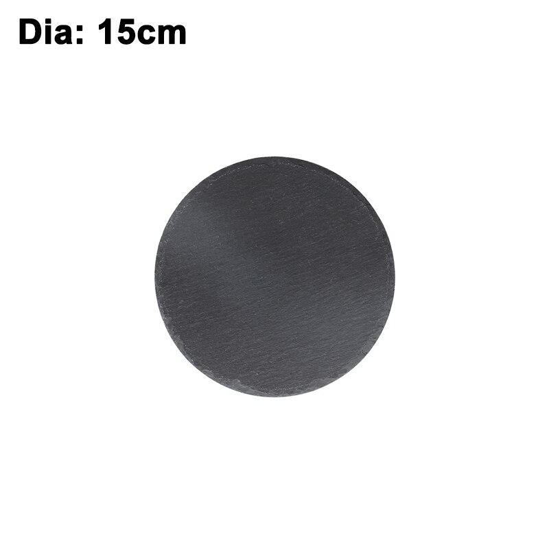 Naturalne łupki płytkie talerze na stek makaron Sushi kuchnia jedzenie w restauracji danie spodek okrągły deser ciasto naczynia Pizza taca na owoce: 15cm