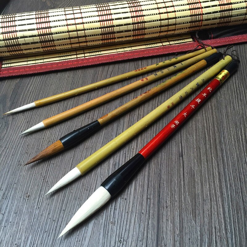 5 pièces peinture chinoise calligraphie pinceau stylo ensemble chinois traditionnel encre peinture écriture pinceau ensemble pour débutants Caligrafia