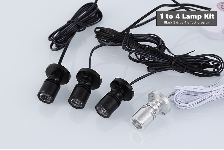 DC5V Mini LED Strahler Schmuck Vitrine Schrank Lampe 1W Dimmen Beleuchtung Bausatz Einstellbare Winkel Aluminium Stelle Licht USB Stecker: M / Rosa / 4w