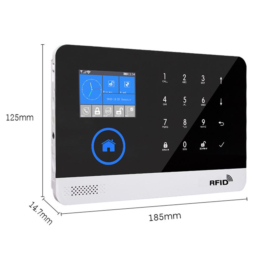 Wireless Home Security Alarm System With RFID Card Arm Disarm Switchable Alarm System APP Remote Control