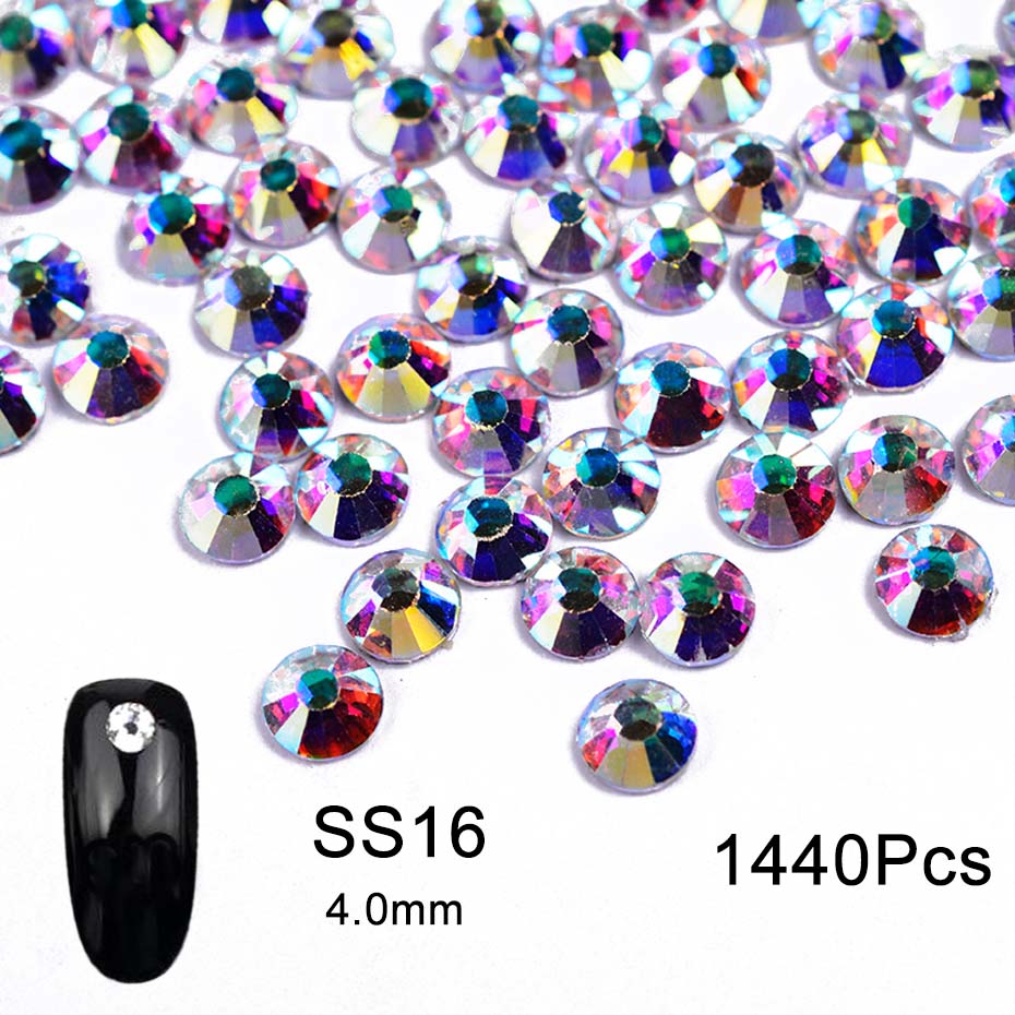 Strass En Verre Diamanté SS6 - Lot De 1440 Pierres Orange - Pour Nail Art, Décoration, Vêtements, DIY