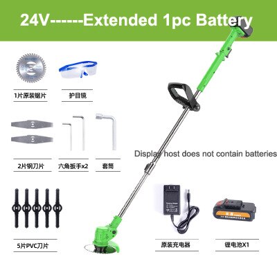 Electric Trimmer Lithium Battery Garden Power Tools Portable Cordless Grass Trimmer Lawn Cutter Mower Grass Cutting Machine: 4