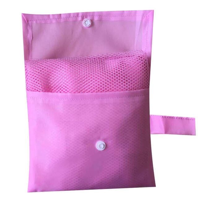 Portable Foldable Kids Beach Toys Mesh Bag Children Bath Beach Toys Pouch Bag Child Baby Large Mesh Tote Baskets Storage Bag: pink