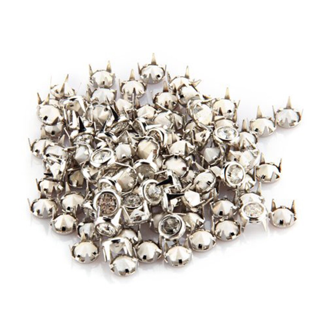 puntas Punk tachuelas cono plano rápido remaches decorativos DIY Set 7mm para ropa bolsa zapatos cuero Rhinestone