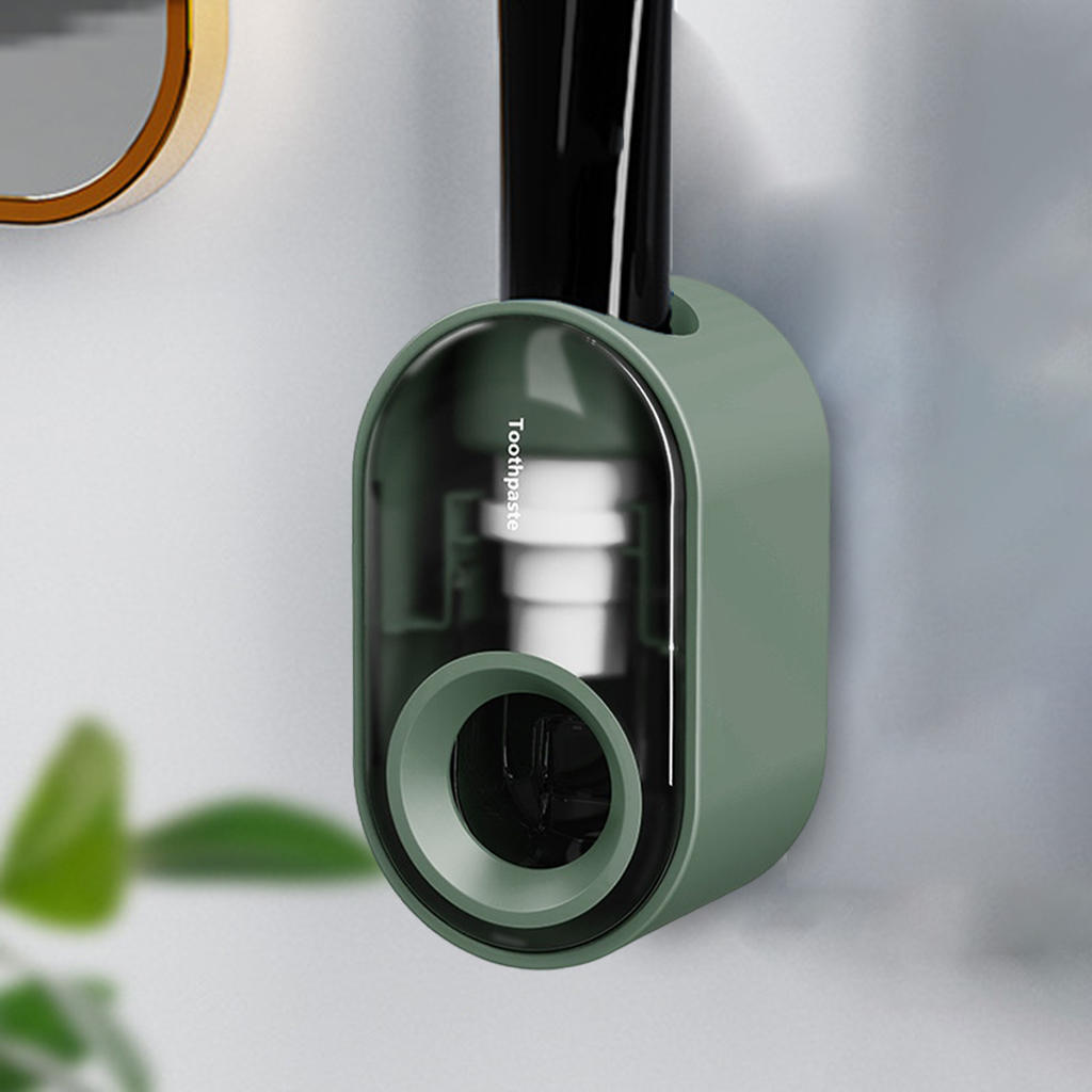 Wall Mounted Toothpaste Dispenser Toothpaste Rack Hands Free Toothpaste Tool Space Saving Automatic for Bath Shower Accessories