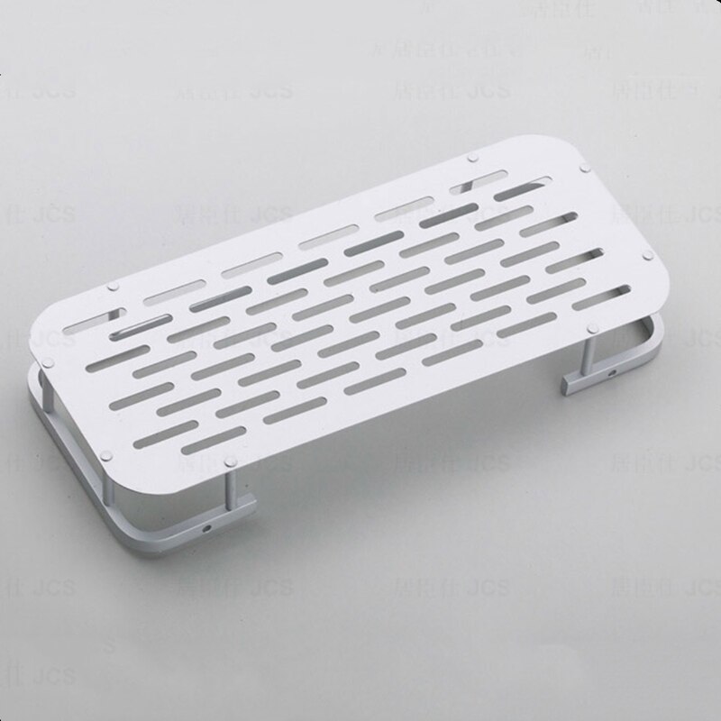 Estantes de aluminio para baño, repisa esquinera de pared para cosméticos, almacenamiento de champú y ducha, ganchos de Hardware, color negro y plateado