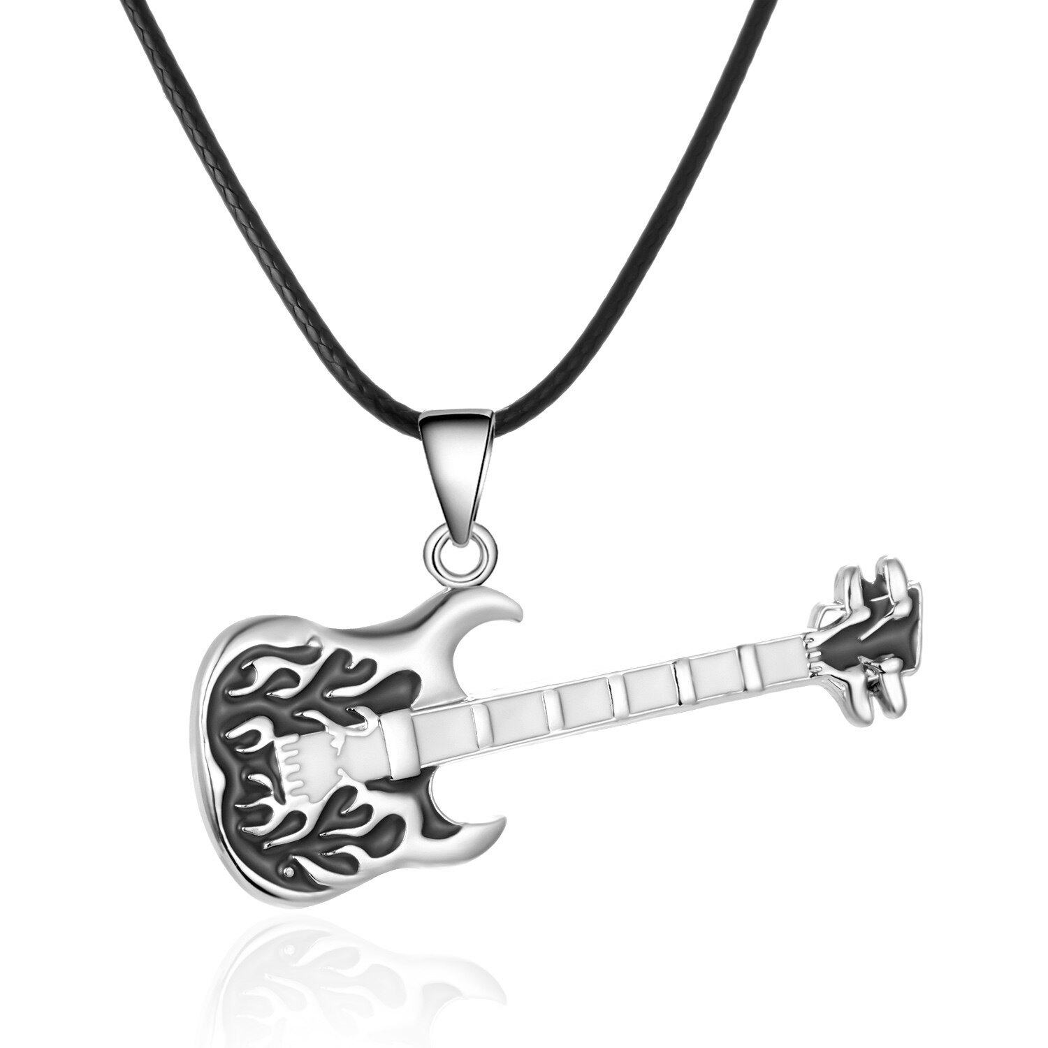 Edelstahl Gitarre Anhänger Halskette Für Männer Punk Frauen Seil Kette 13 Stile Junge Weibliche Partei Schmuck Halsband: 10