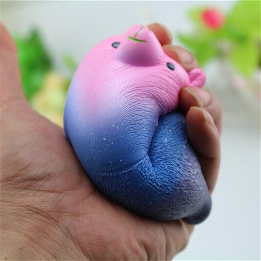 Squishy regnbue alpaca telefonremme langsomt stigende bolle charms legetøj