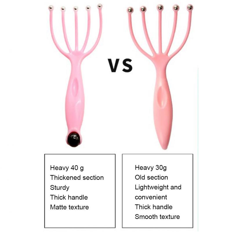 Masajeador de cabeza con cuentas magnéticas, rascador de cabeza Manual para el cuidado de la salud, gancho de masaje para cuero cabelludo de plástico, herramienta de relajación, 1 ud.