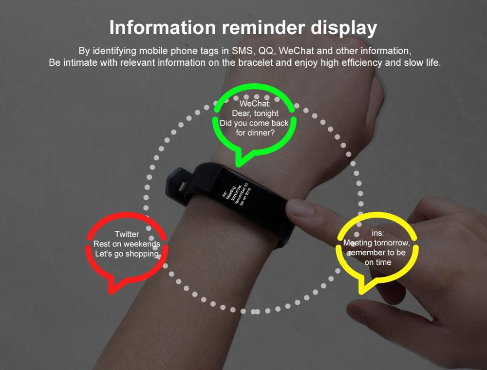 Onemix sport skridttællere smart armbånd fitness tracker trin tæller vandtæt kompatibel armbånd blodtryksmåler  ip67