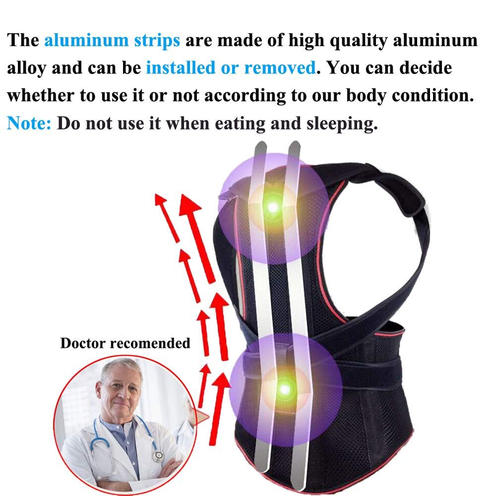 1Pcs Terug Ondersteuning Back Brace Ondersteuning Voor Nek Schouder Bovenste Rugpijn Relief Perfecte Houding Corrector Band