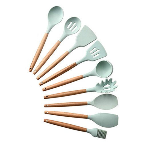 Geschirr 12Stck Silikon Kochen Utensilien einstellen Wärme beständig Küche Nicht-Stock Kochen Utensilien Backen Werkzeuge Mit Lagerung Kasten
