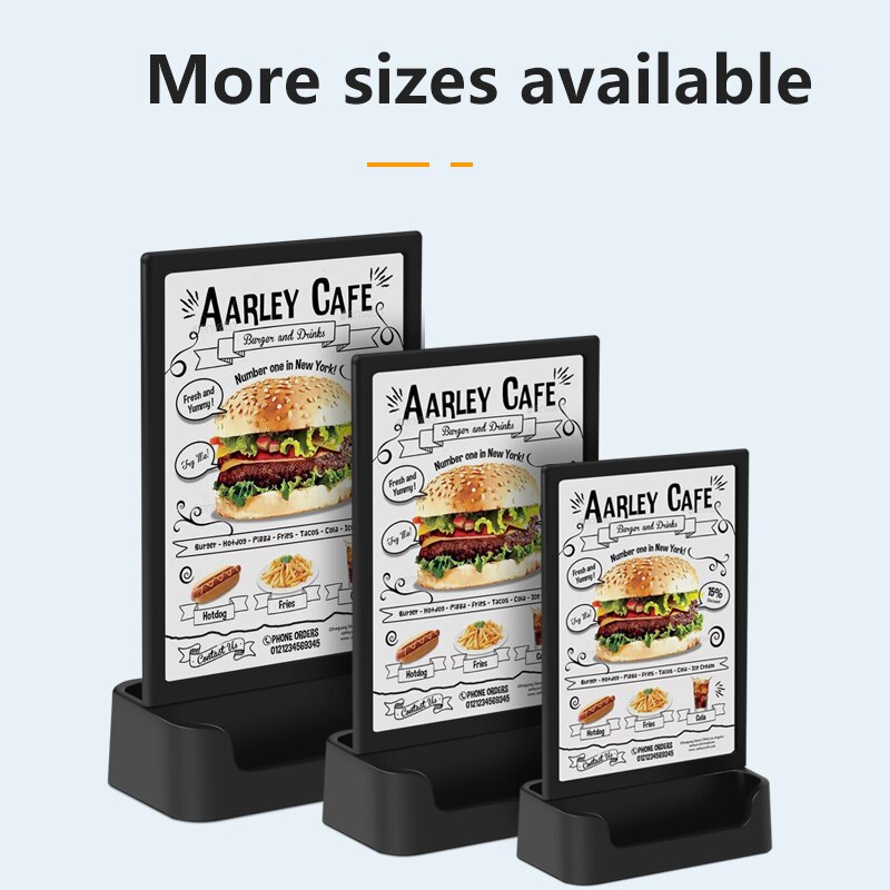 A6 Multifunctional Price Display Stand High-End Restaurant Commercial Office A5 Display Stand Vertical Catalog Table Sign
