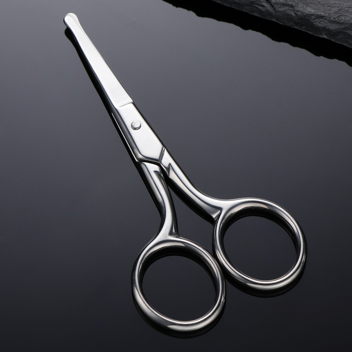 Makeup Scissor Eyebrow Eyelashes Nose Hair Scissor round Trimming Tweezers Stainless Steel Small Clipper Eyebrow Trimer A4