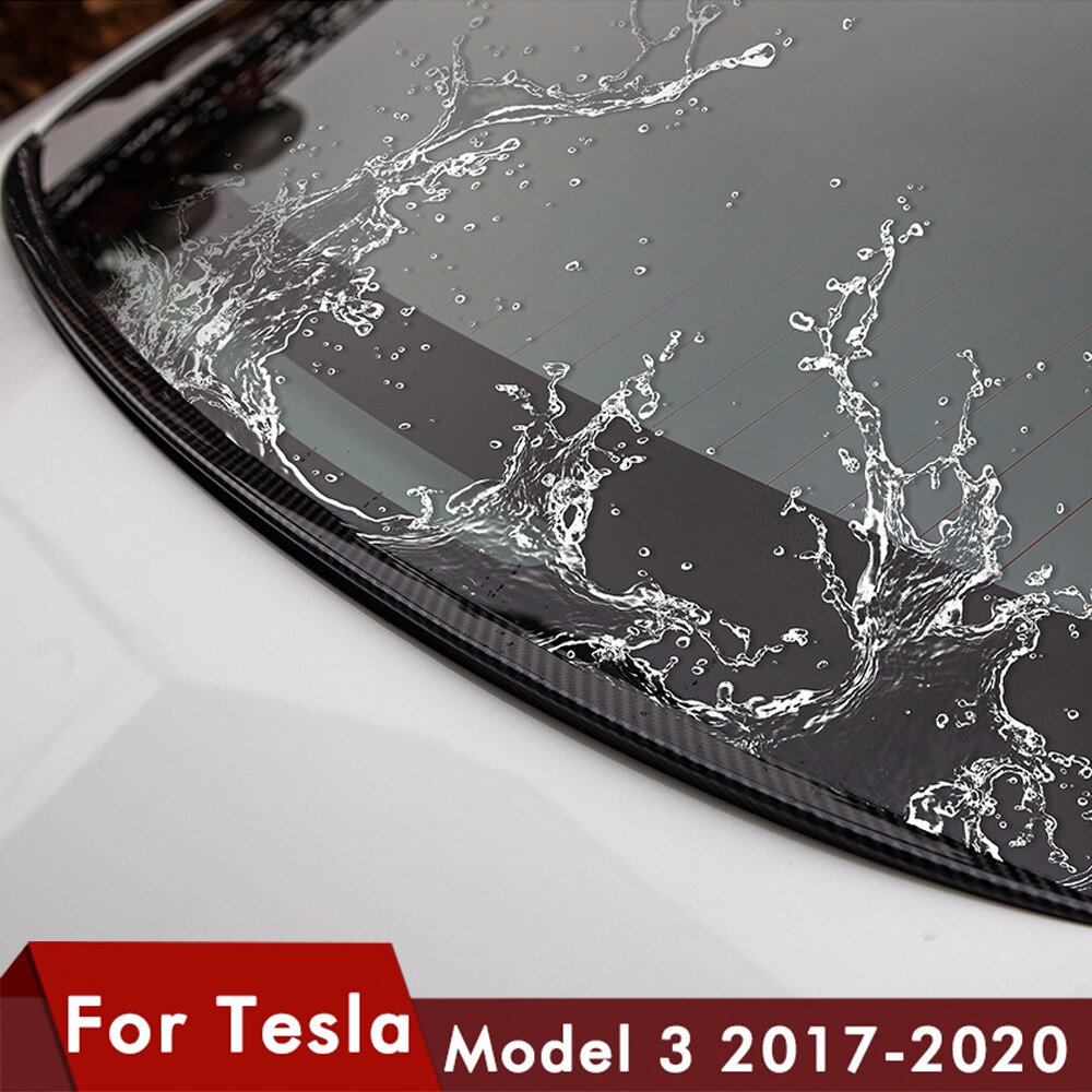 Heenvn Model3 Waterkerende Wing Voor Tesla Model 3 Spoiler Carbon Fiber Abs Kofferbak Spoiler Cover Model Er Accessoires