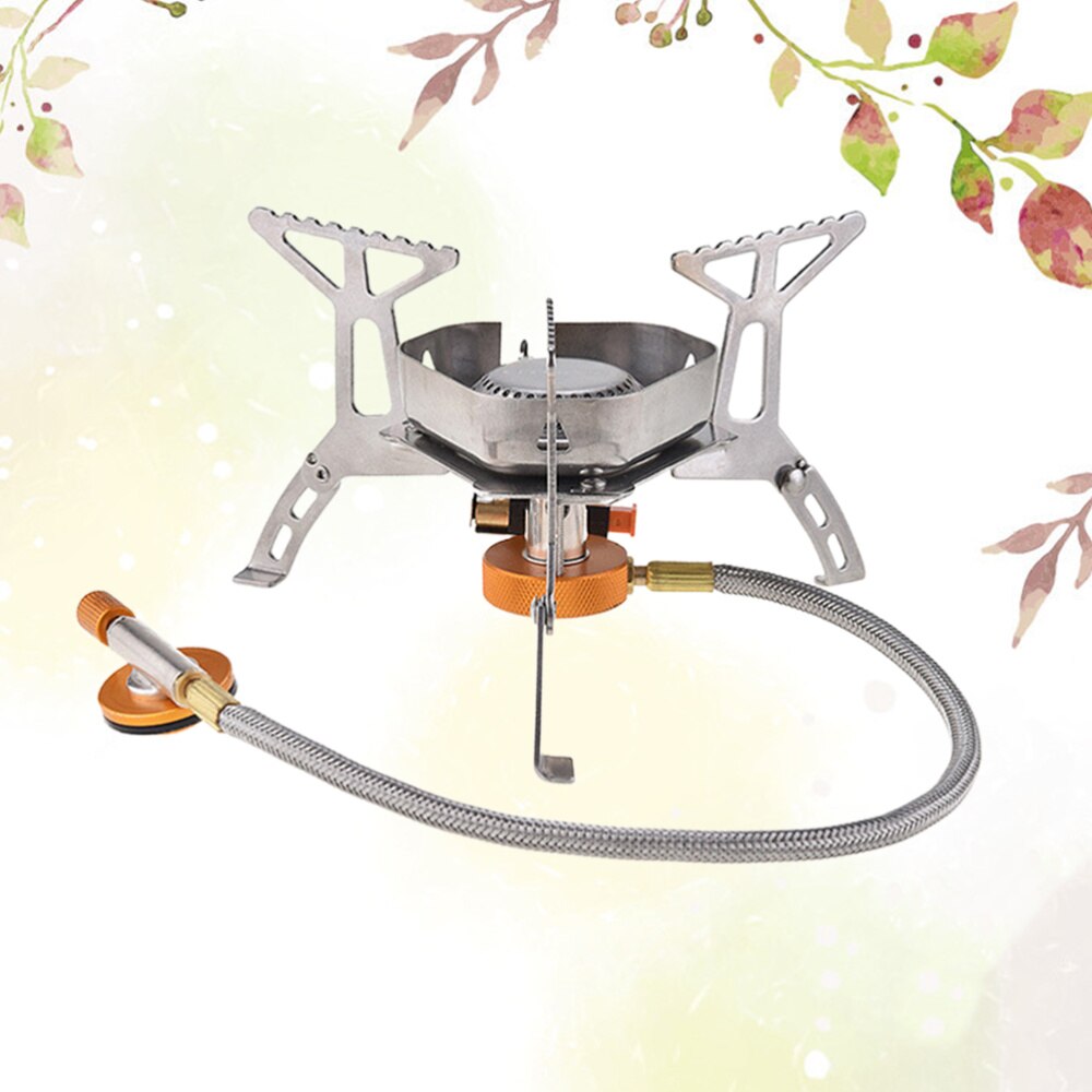 Camping Windbreak Burner Outdoor Portable Gas Stove Pot Grill Folding Burner Electronic Ignition Cooker Outdoor Cooking Camp: Default Title