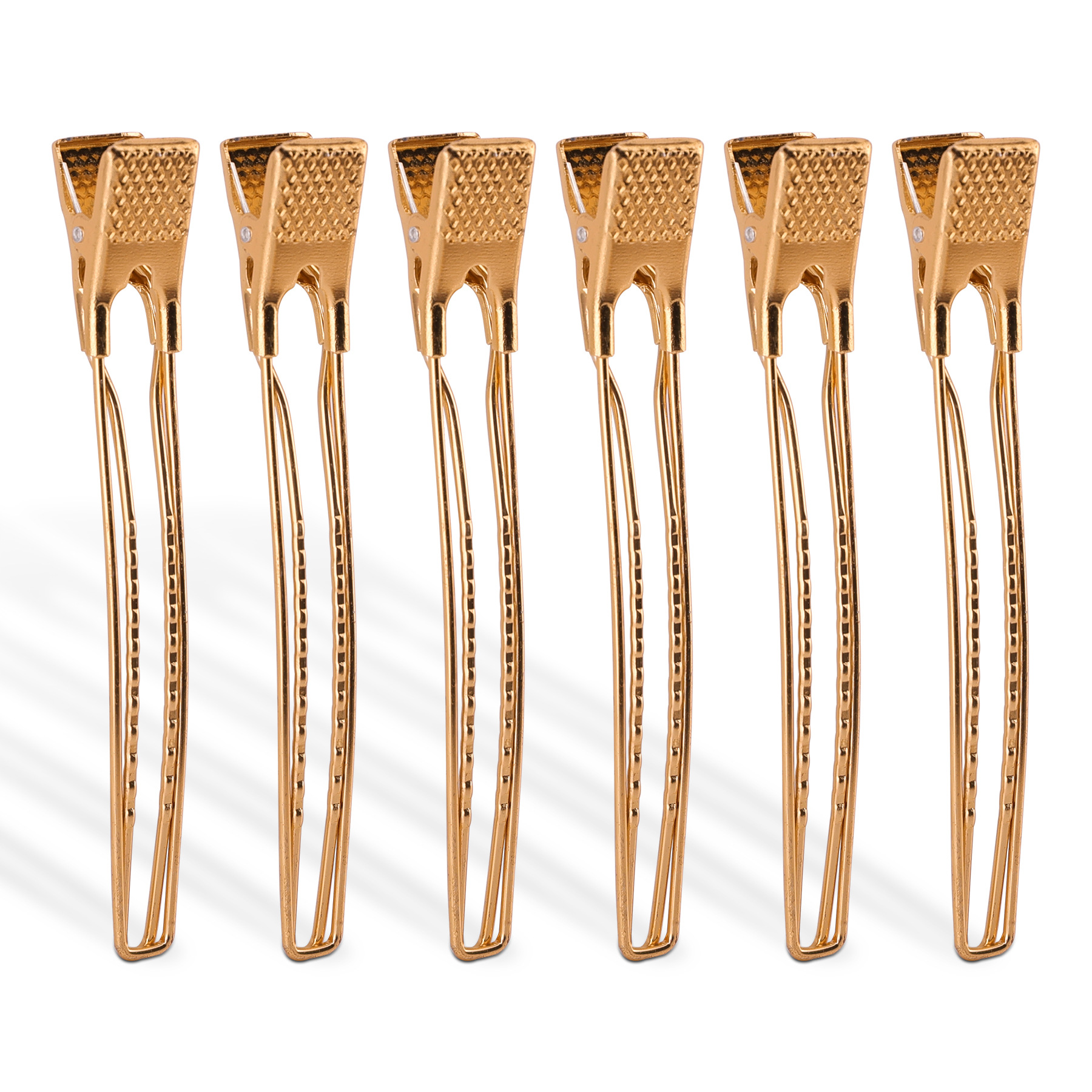 6 Teile/satz Friseur Alligator Haar Clips Salon Profi Nahtlose Clip Schnitte Barbier Styling Barbershop Zubehör: Ursprünglich Titel