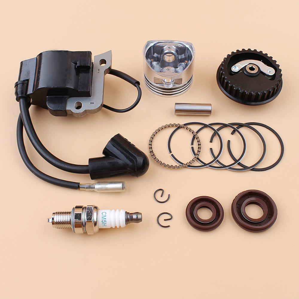 35mm Piston Rings Ignition Coil Camshaft Pulley Oil Seal Kit Fit HONDA GX25 25cc 4-Stroke Engine Mini Trimmer Brushcutter