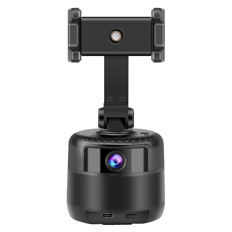 Best Selling 2K 360 Degree AI PC Webcam Automatic Robot Face Recognition Tracking and rotation Phone Holder