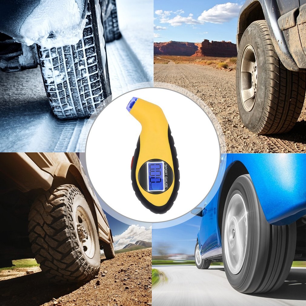 Tyre Air Pressure Gauge Meter Electronic Digital LCD Car Tire Manometer Barometers Tester Tool For Auto Car