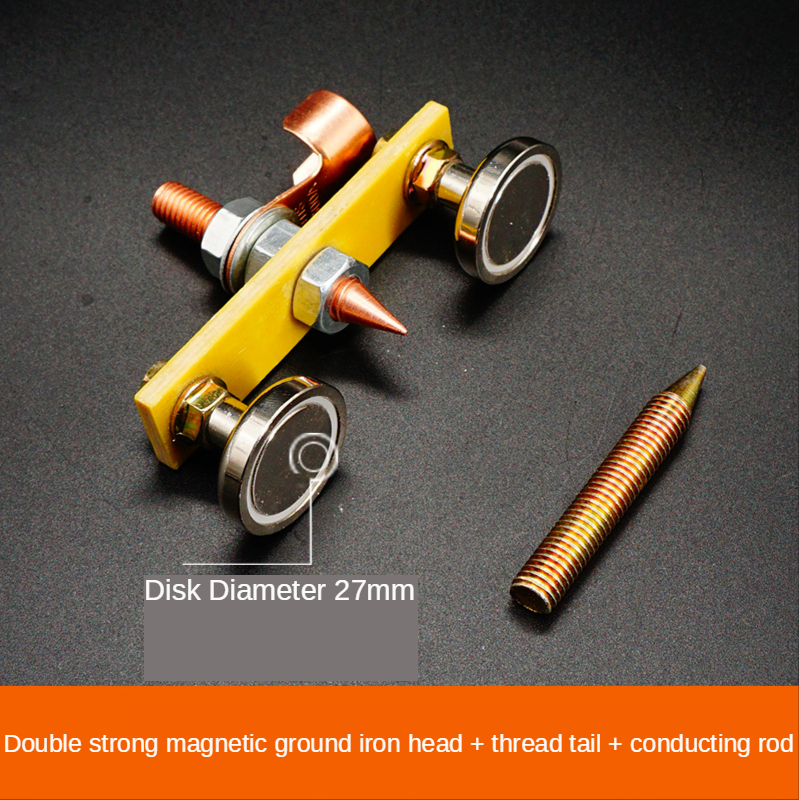 Strong Magnetic Grounding Magnet Welding Machine Ground Clamp Welding Magnet Strong Iron Lapping Head: Silver