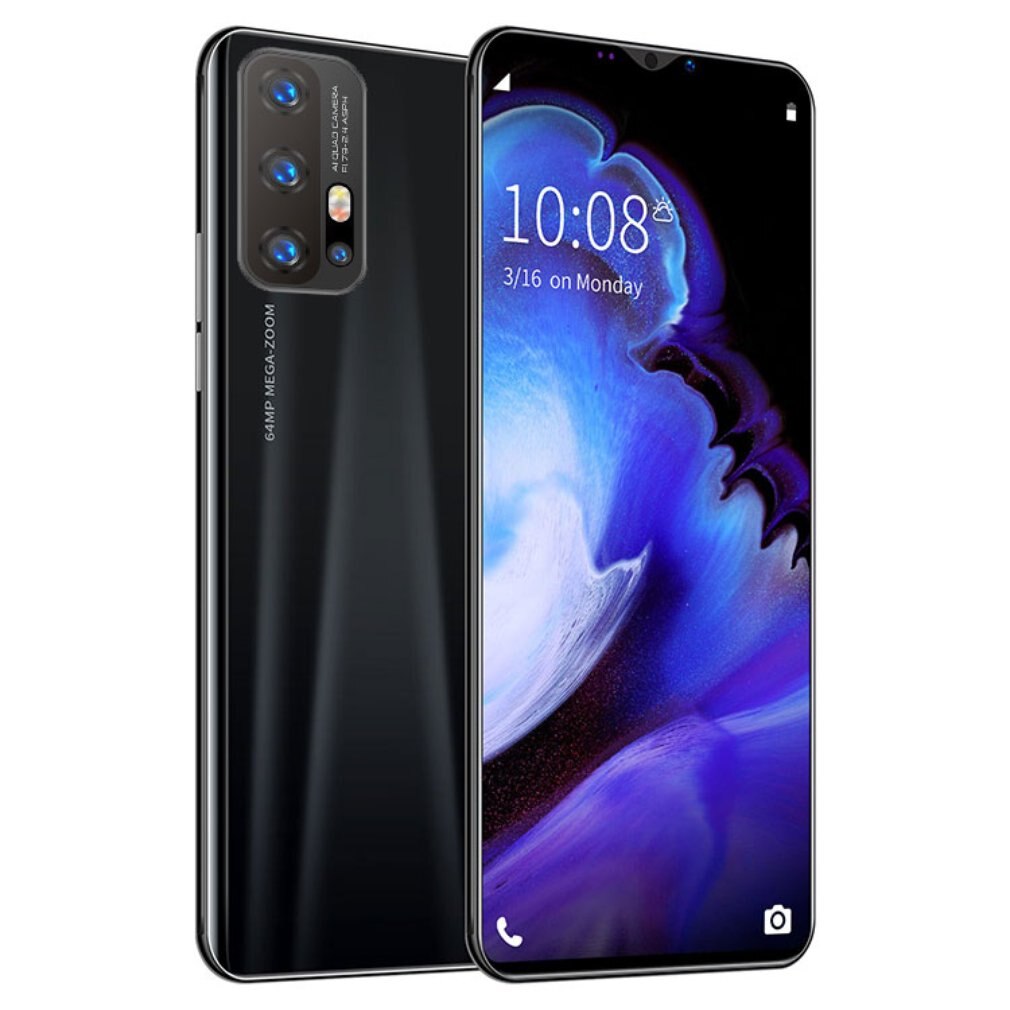 Z6 Pro Smartphone 5,8 Inch Bildschirm Smartphone 512M + 4G Android Smartphone 3D Glas Überzogene Zurück Abdeckung Blau: black EU