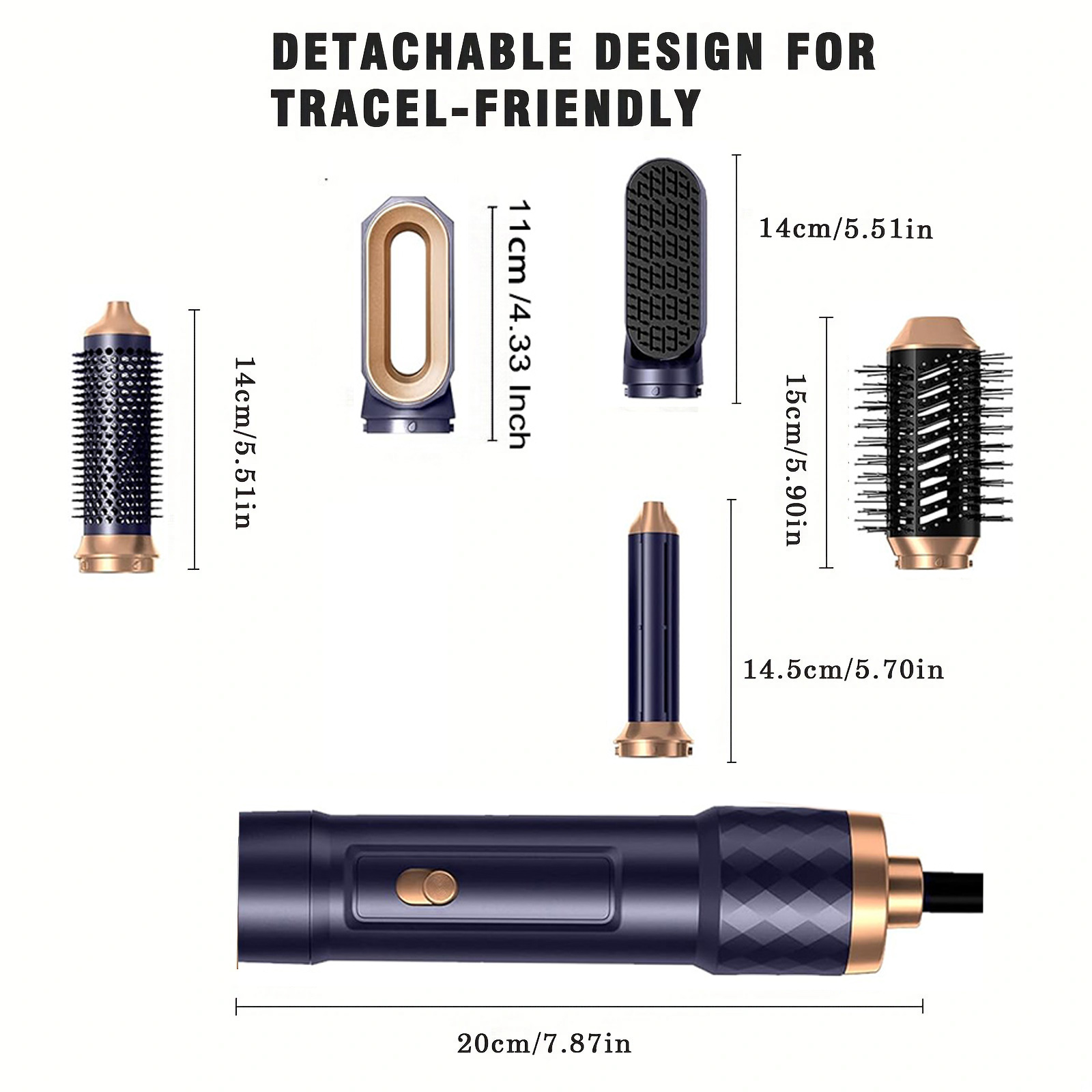 6 in 1 Haartrockner Bürste elektrische Föhn Kamm Haartrockner Negativ ionische Haar gebläse Bürste Luft Styling Locken wickler Lockens Tab