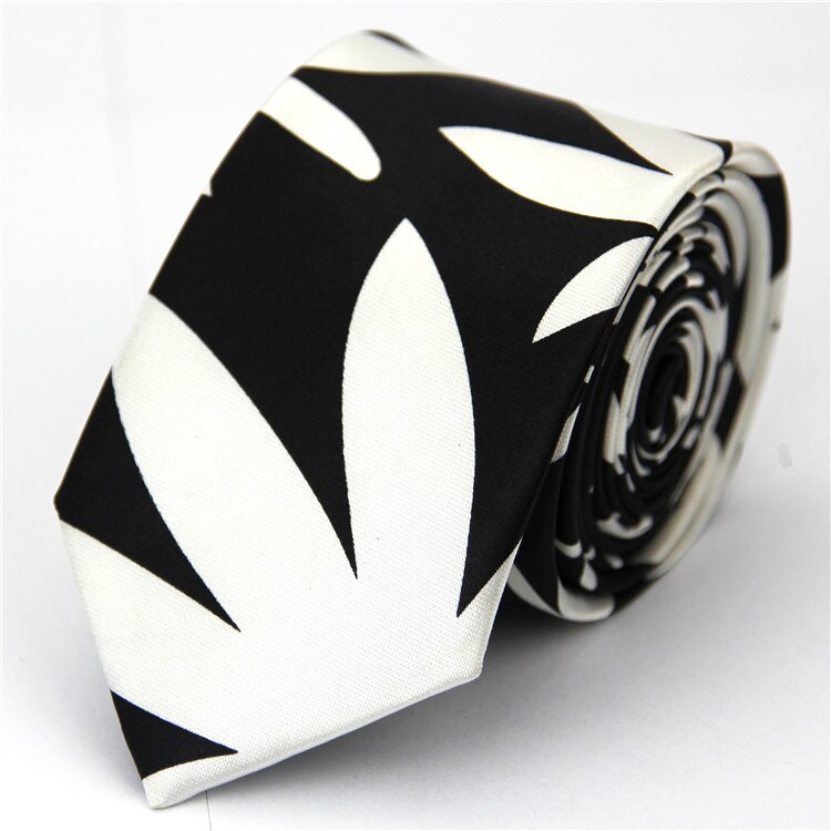Heren bruiloft stropdas accessoires smalle stropdassen voor mannen bedrukt patroon casual slanke stropdas schedel kleur zwart wit rood blauw 5cm breed: Jst 071