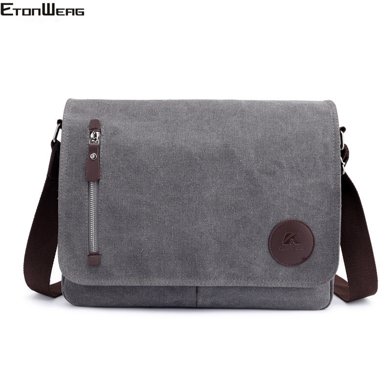 Vintage Canvas Briefcase Men Business office Crossbody bags Casual Cover Shoulder Bags Envelope male File work bag Retro 2022