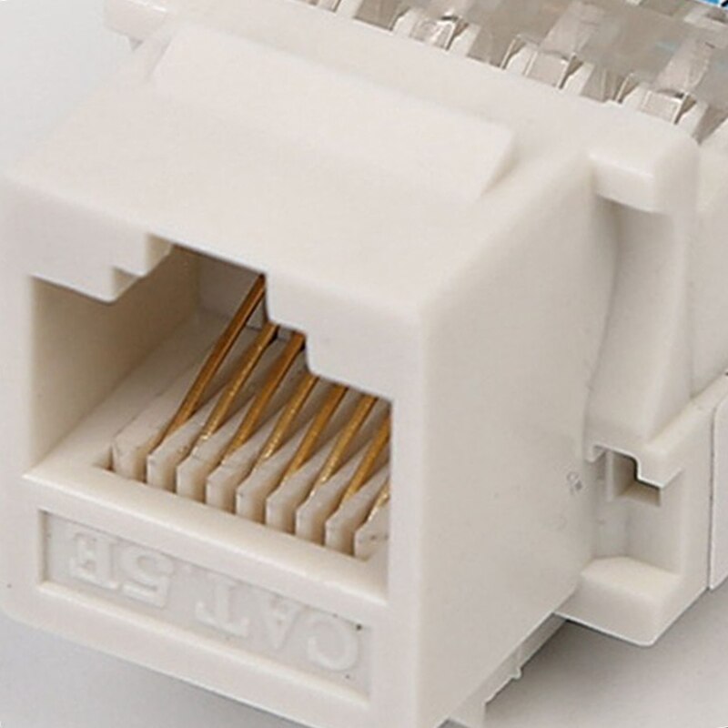 10Pcs CAT5E Utp Netwerk Module RJ45 Connector Informatie Socket Computer Outlet Kabel Adapter Keystone