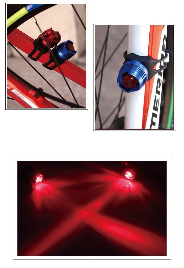 Fiets Licht Led Fiets Licht Waterdicht Fietsen Voor Achter Tail Helm Rood Flash Lamp Veiligheidswaarschuwing Lamp Fiets Accessoires