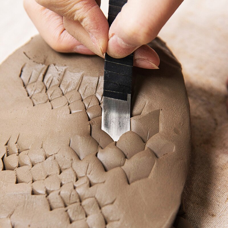 Lame de modélisation pour écailles de poisson, poterie en argile polymère, bricolage , sculpture sur le toit, outils de fabrication de Texture d&#39;échelle de Dragon