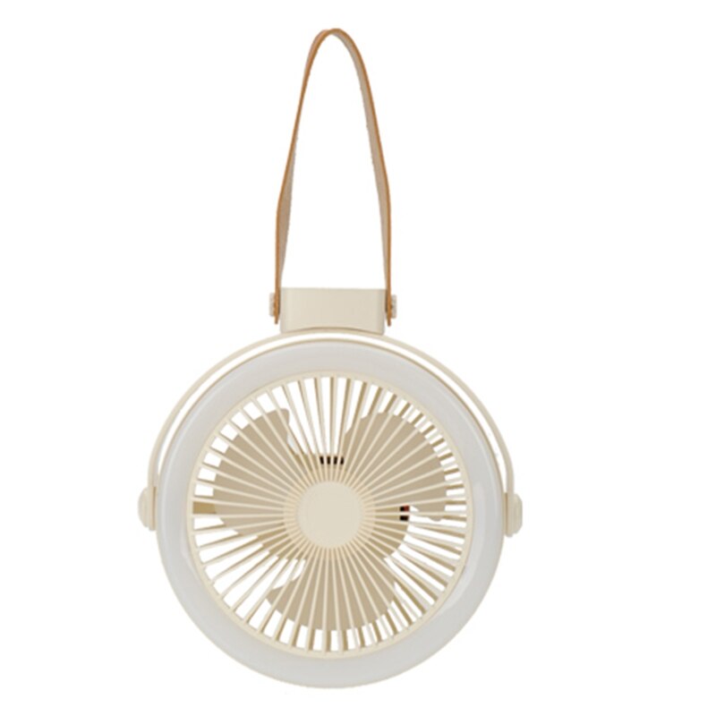 7in Ceiling Fan 3-Speed Hanging Fan with LED Lamp 2 in 1 USB Charging Ceiling Fan 2400mAh for Teacher Student: white